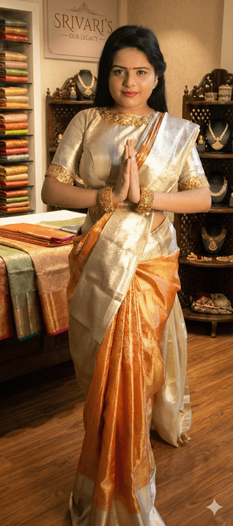 A master weaver's silk saree from The Srivari legacy collection